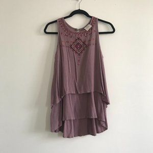 Knox Rose Target Embroidered Sleeveless Top